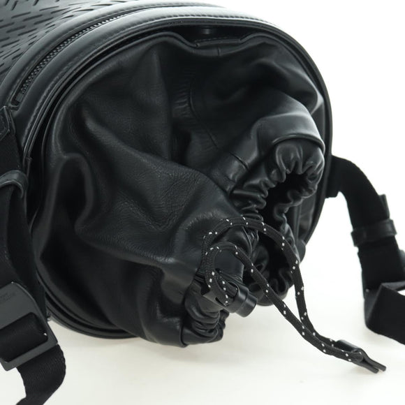 BOTTEGA VENETA Shoulder Bag Leather Black Auth bs33399V