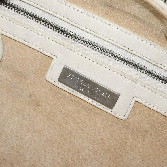 BOTTEGA VENETA INTRECCIATO Hobo handtas Leer Wit Auth bs33401