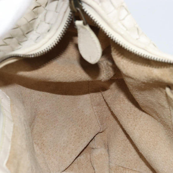 BOTTEGA VENETA INTRECCIATO Hobo handtas Leer Wit Auth bs33401
