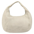 BOTTEGA VENETA INTRECCIATO Hobo handtas Leer Wit Auth bs33401-13