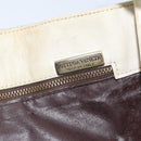 BOTTEGA VENETA INTRECCIATO Shoulder Bag Leather White Gold Auth bs33402-10
