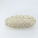 BOTTEGA VENETA INTRECCIATO Shoulder Bag Leather White Gold Auth bs33402-5