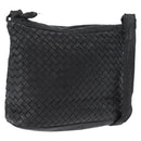 BOTTEGA VENETA INTRECCIATO Shoulder Bag Leather Black Auth bs33403-1