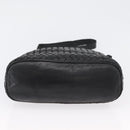 BOTTEGA VENETA INTRECCIATO Shoulder Bag Leather Black Auth bs33403-5