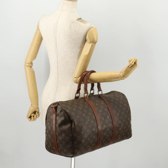 LOUIS VUITTON Monogram Keepall Bandouliere 45 Boston Bag M41418 LV Auth bs33409