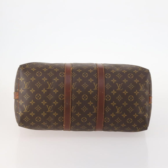 LOUIS VUITTON Monogram Keepall Bandouliere 45 Boston Bag M41418 LV Auth bs33409