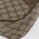 GUCCI GG Supreme Web Sherry Line Bag PVC Beige Gold 56 02 032 Auth bs33419-15