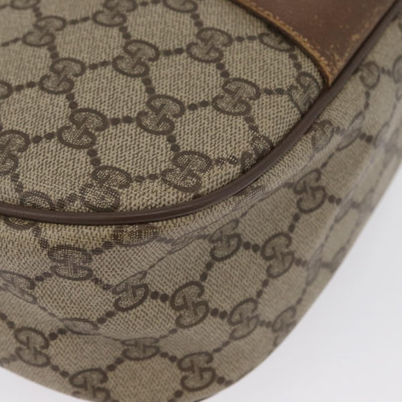 GUCCI GG Supreme Web Sherry Line Bag PVC Beige Gold 56 02 032 Auth bs33419