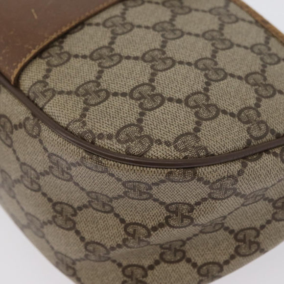 GUCCI GG Supreme Web Sherry Line Bag PVC Beige Gold 56 02 032 Auth bs33419