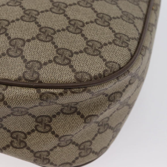 GUCCI GG Supreme Web Sherry Line Bag PVC Beige Gold 56 02 032 Auth bs33419