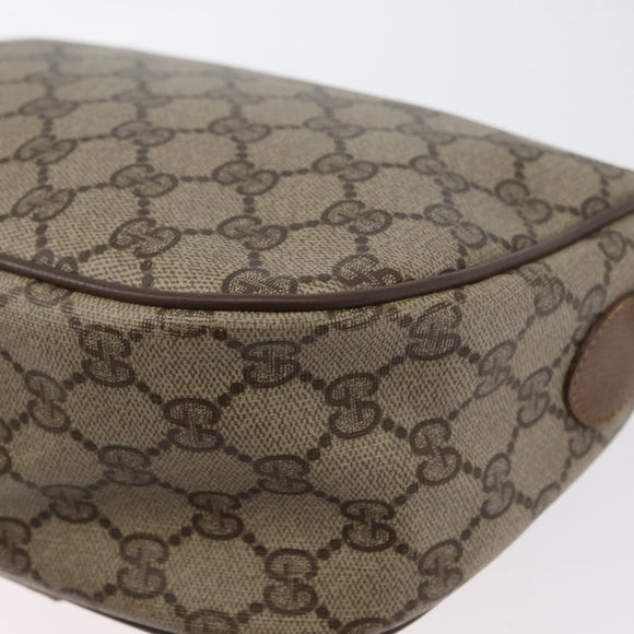 GUCCI GG Supreme Web Sherry Line Bag PVC Beige Gold 56 02 032 Auth bs33419