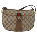 GUCCI GG Supreme Web Sherry Line Bag PVC Beige Gold 56 02 032 Auth bs33419-13