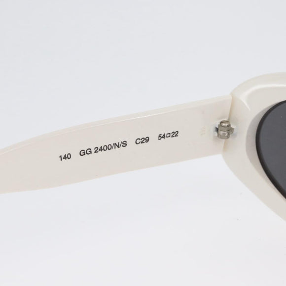 GUCCI Sunglasses plastic White Auth bs33421