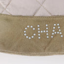 CHANEL Rugzak Satijn Wit Zilverkleurige CC Auth bs33422-20