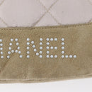 CHANEL Rugzak Satijn Wit Zilverkleurige CC Auth bs33422-21