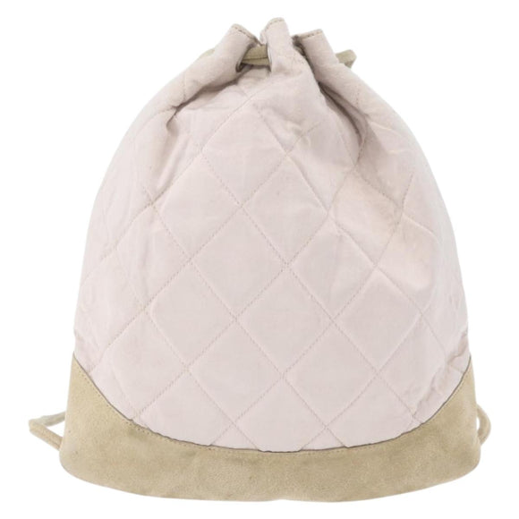 CHANEL Rugzak Satijn Wit Zilverkleurige CC Auth bs33422