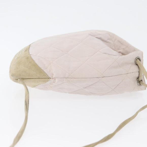 CHANEL Rugzak Satijn Wit Zilverkleurige CC Auth bs33422