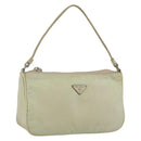 PRADA Accessoire-Etui Nylon Beige Silber Auth bs33423-1