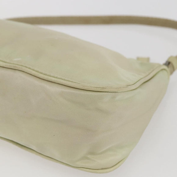 PRADA Accessoire-Etui Nylon Beige Silber Auth bs33423