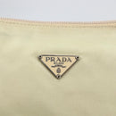 PRADA Accessoire-Etui Nylon Beige Silber Auth bs33423-18