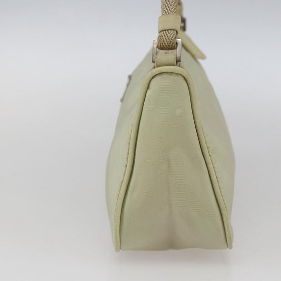 PRADA Accessoire-Etui Nylon Beige Silber Auth bs33423