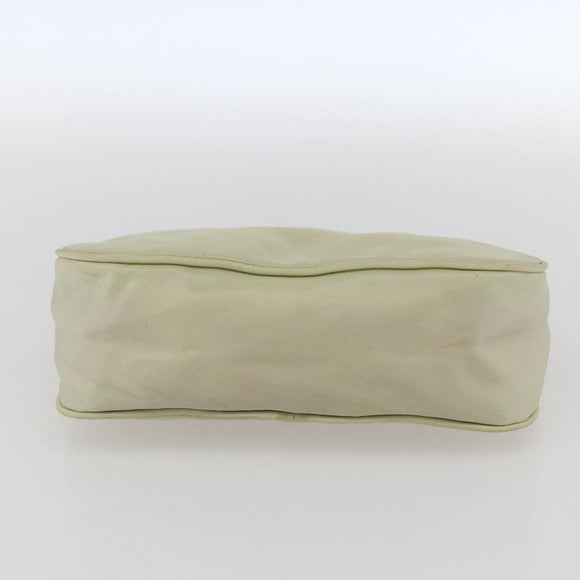 PRADA Accessoire-Etui Nylon Beige Silber Auth bs33423