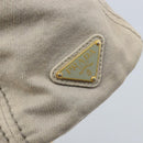 PRADA Canapa PM Hand Bag Canvas 2way Gray Gold Auth bs33424-17