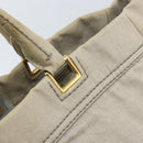 PRADA Canapa PM Hand Bag Canvas 2way Gray Gold Auth bs33424-18