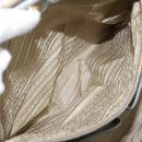 PRADA Canapa PM Hand Bag Canvas 2way Gray Gold Auth bs33424-26