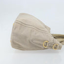 PRADA Canapa PM Hand Bag Canvas 2way Gray Gold Auth bs33424-3