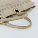 PRADA Canapa PM Hand Bag Canvas 2way Gray Gold Auth bs33424-7
