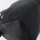 Burberrys Hand Bag Leather Black Gold Auth bs33429-12