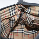 Burberrys Hand Bag Leather Black Gold Auth bs33429-18