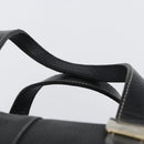 Burberrys Hand Bag Leather Black Gold Auth bs33429-8