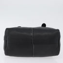 Burberrys Hand Bag Leather Black Gold Auth bs33429-9