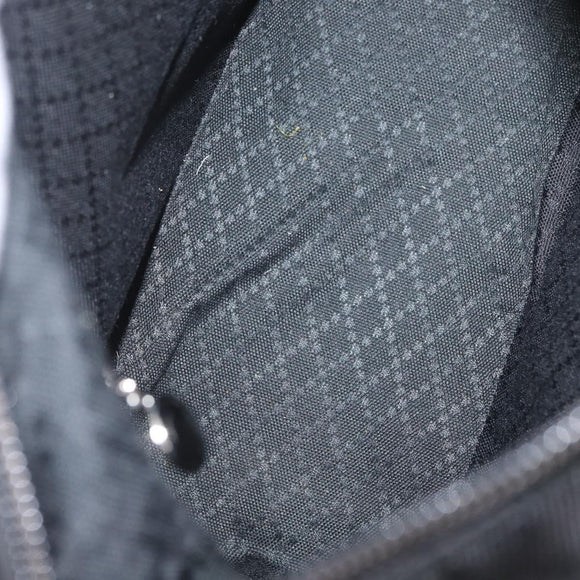 GUCCI Bambus Umhängetasche Nylon 2-Wege Schwarz Silber 000 2404 0509 Auth bs33431