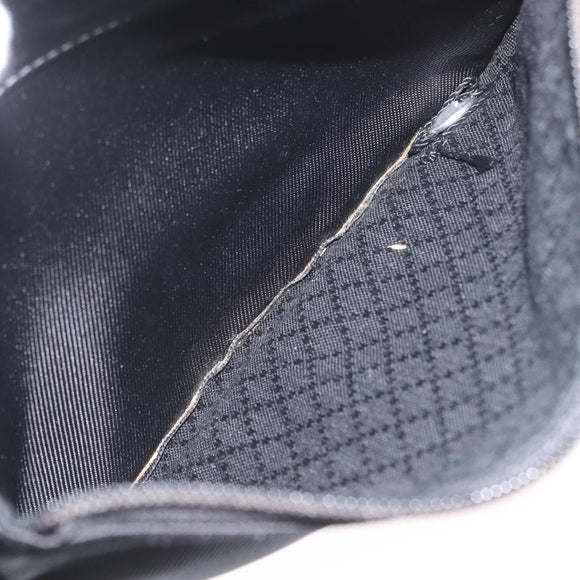 GUCCI Bambus Umhängetasche Nylon 2-Wege Schwarz Silber 000 2404 0509 Auth bs33431