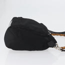 GUCCI Bambus Umhängetasche Nylon 2-Wege Schwarz Silber 000 2404 0509 Auth bs33431-4