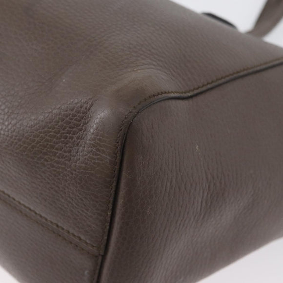 GUCCI Tote Bag Leather Brown Gold 354408 Auth bs33432