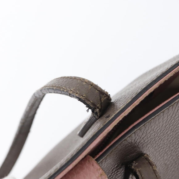 GUCCI Tote Bag Leather Brown Gold 354408 Auth bs33432