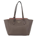 GUCCI Tote Bag Leather Brown Gold 354408 Auth bs33432-13