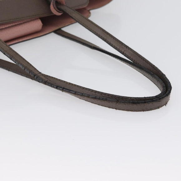 GUCCI Tote Bag Leather Brown Gold 354408 Auth bs33432