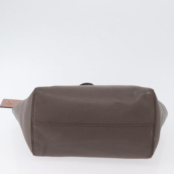 GUCCI Tote Bag Leather Brown Gold 354408 Auth bs33432