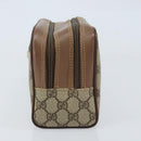 GUCCI GG Supreme Clutch Bag PVC Leather Beige Gold 014 58 6086 Auth bs33434-3