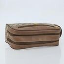 GUCCI GG Supreme Clutch Bag PVC Leather Beige Gold 014 58 6086 Auth bs33434-6