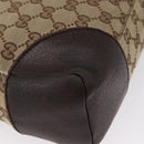 GUCCI GG Canvas Shoulder Bag Beige Silver 114273 Auth bs33435-9