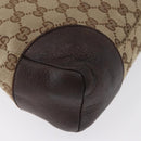 GUCCI GG Canvas Shoulder Bag Beige Silver 114273 Auth bs33435-16
