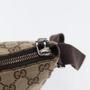 GUCCI GG Canvas Shoulder Bag Beige Silver 114273 Auth bs33435-10