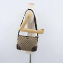 GUCCI GG Canvas Shoulder Bag Beige Silver 114273 Auth bs33435-24
