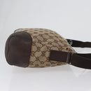GUCCI GG Canvas Shoulder Bag Beige Silver 114273 Auth bs33435-3